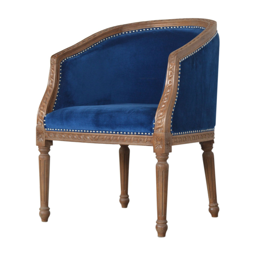 Artisan - Occasional Chair in Royal Blue, Velvet
