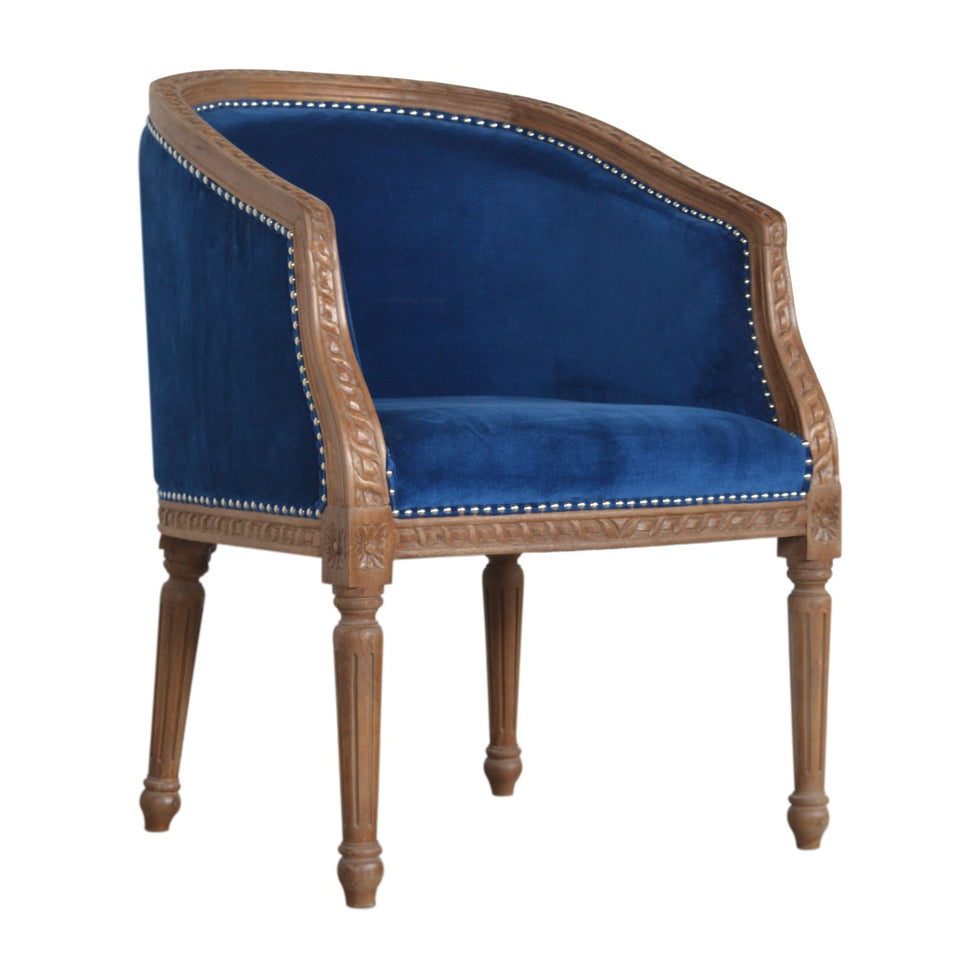 Artisan - Occasional Chair in Royal Blue, Velvet