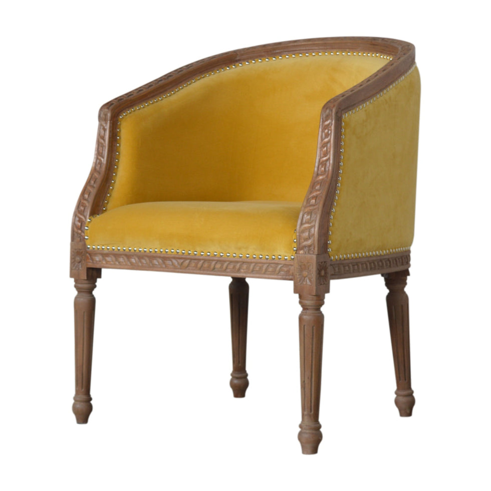 Artisan - Occasional Chair in Mustard, Velvet