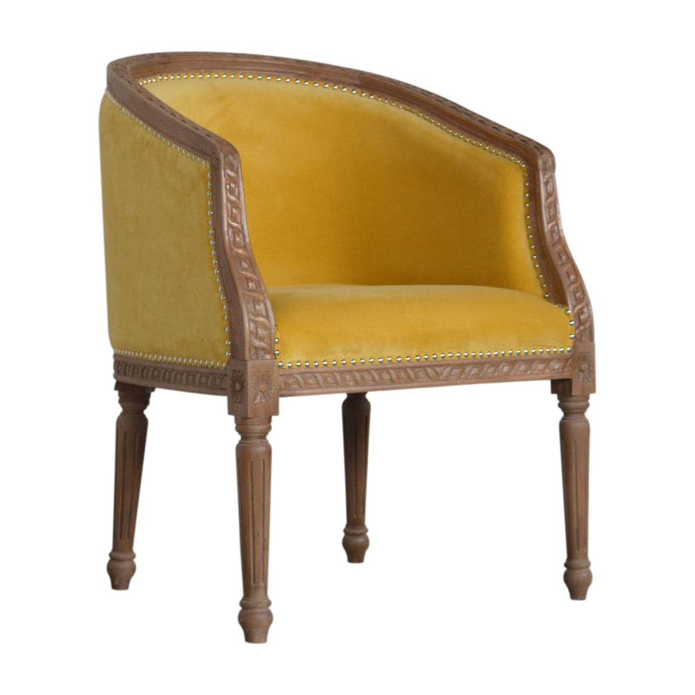 Artisan - Occasional Chair in Mustard, Velvet