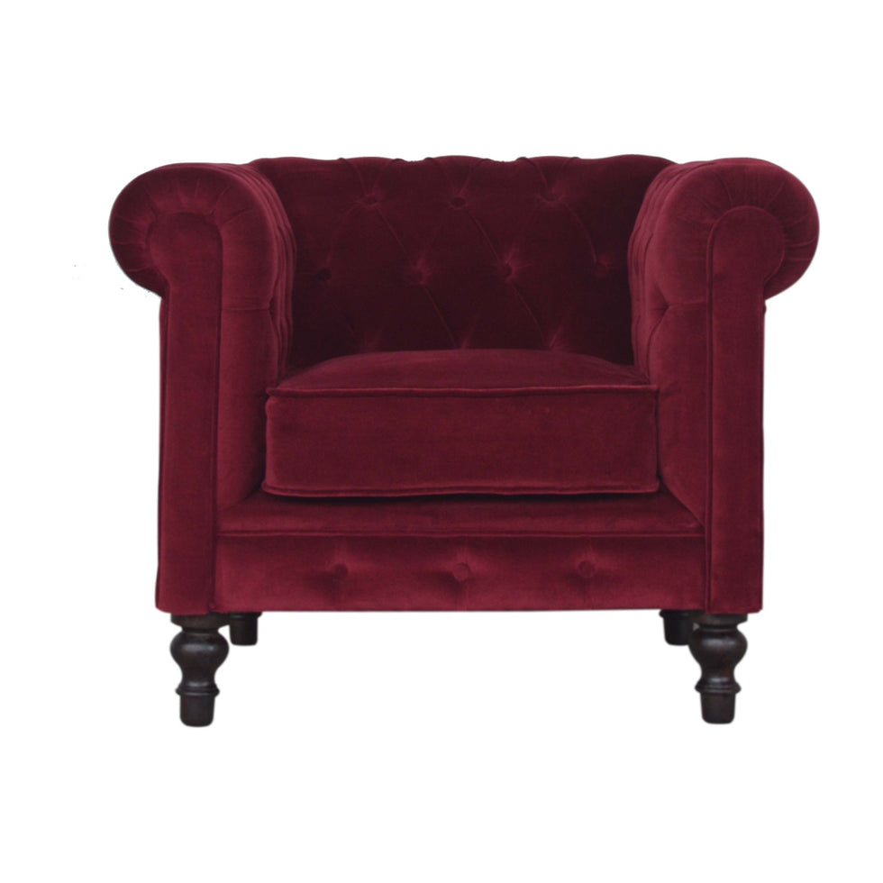 Artisan - Chesterfield Armchair in Wine Red