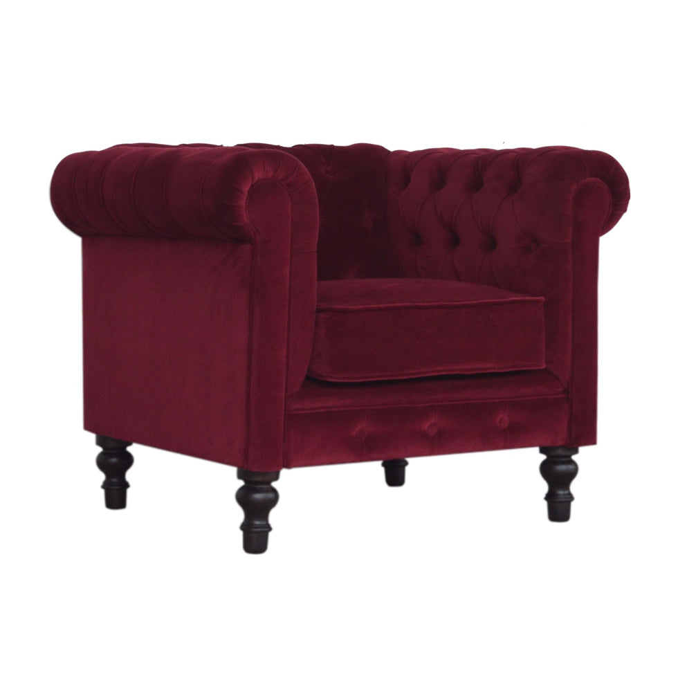 Artisan - Chesterfield Armchair in Wine Red