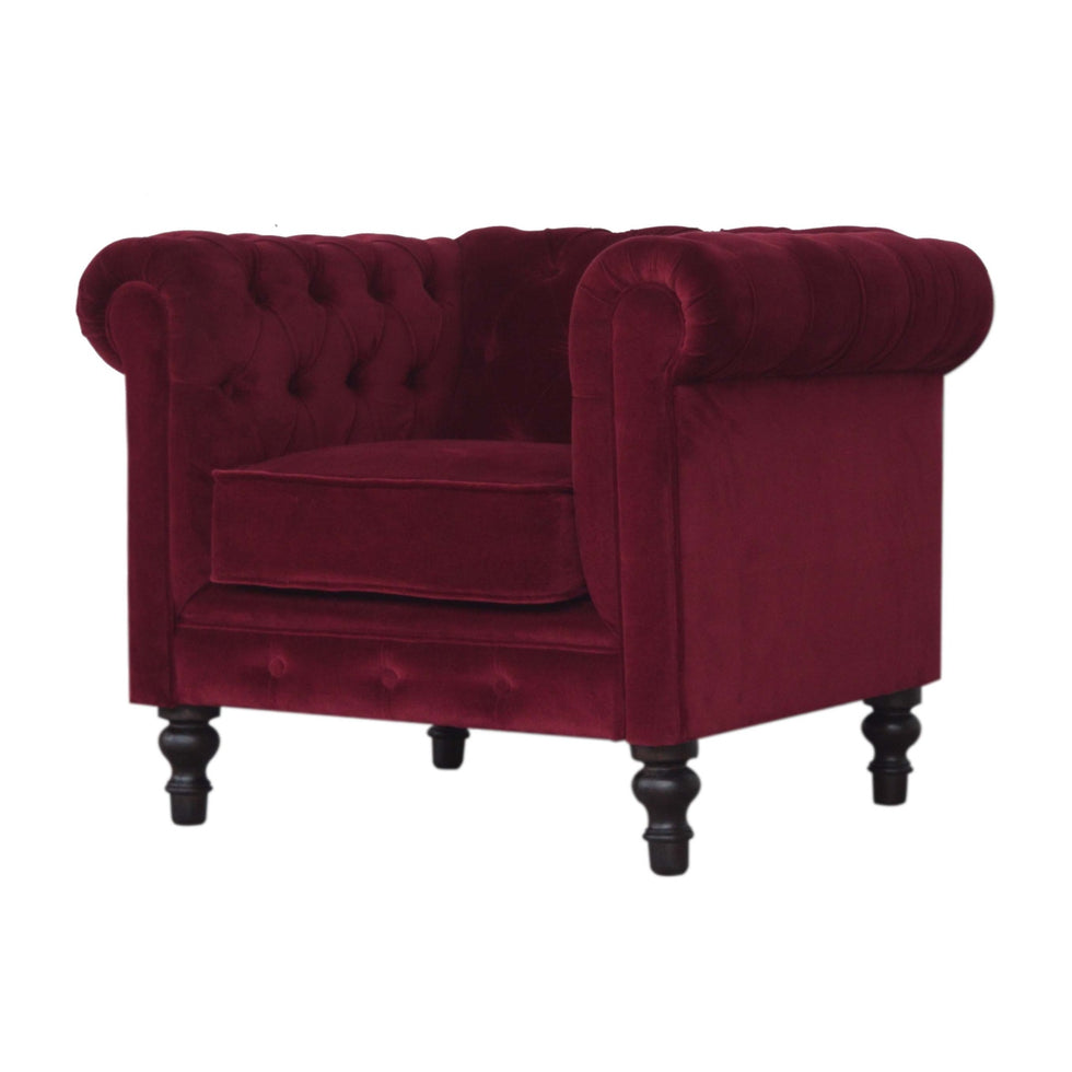 Artisan - Chesterfield Armchair in Wine Red