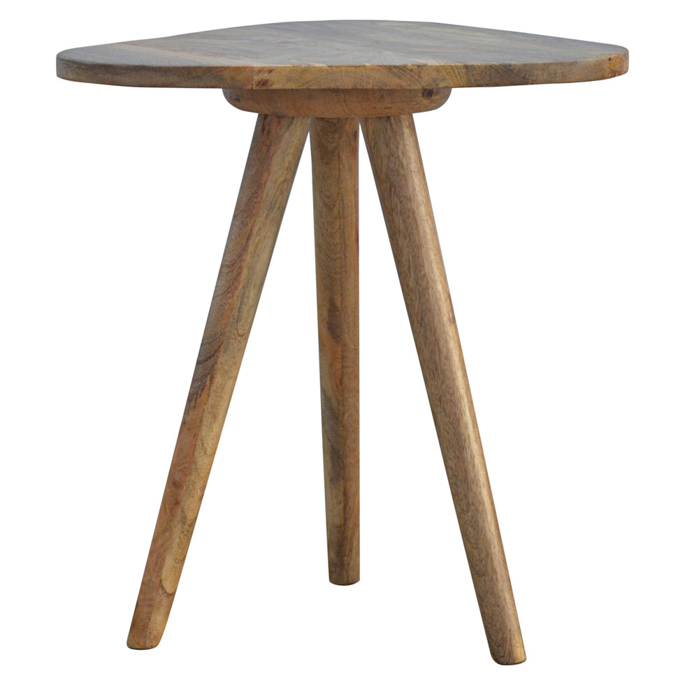 Artisan - Triangular Accent Tripod Stool in Oak-Ish