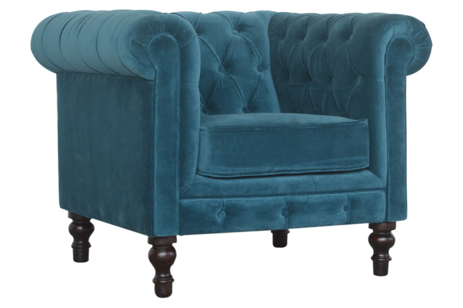 Artisan Chesterfield Armchair in Velvet