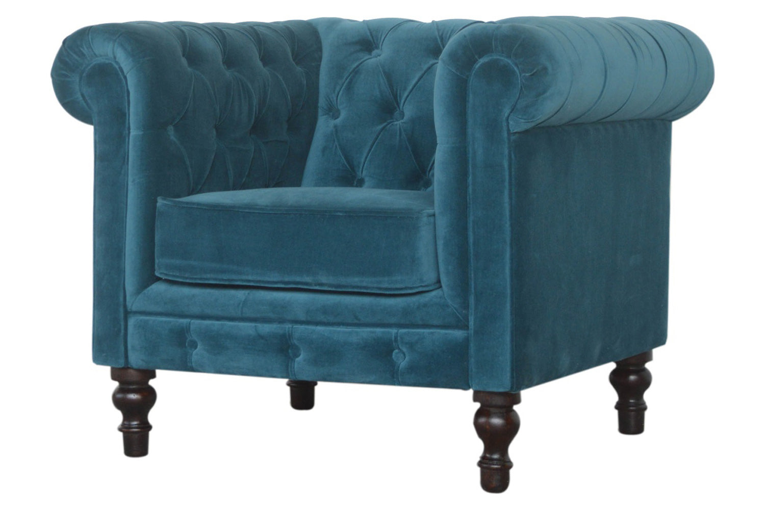 Artisan Chesterfield Armchair in Velvet