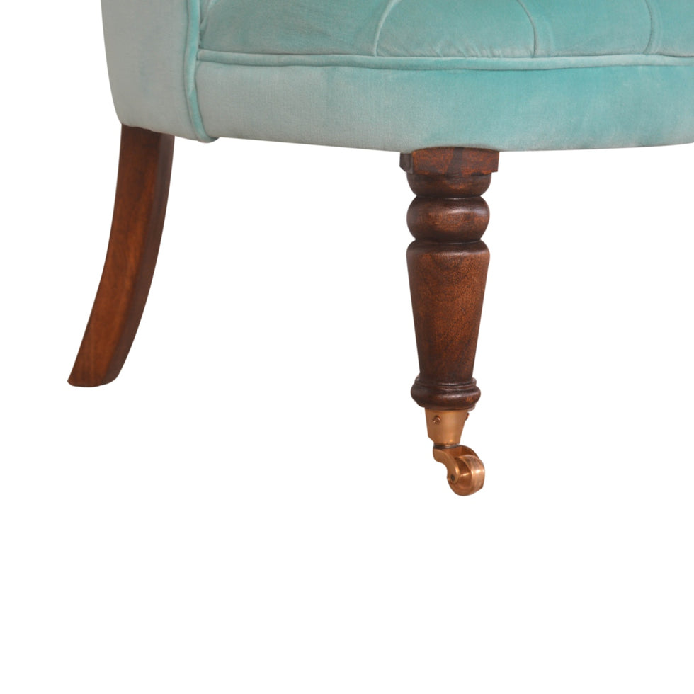 Artisan - Accent Chair in Turquoise, Velvet