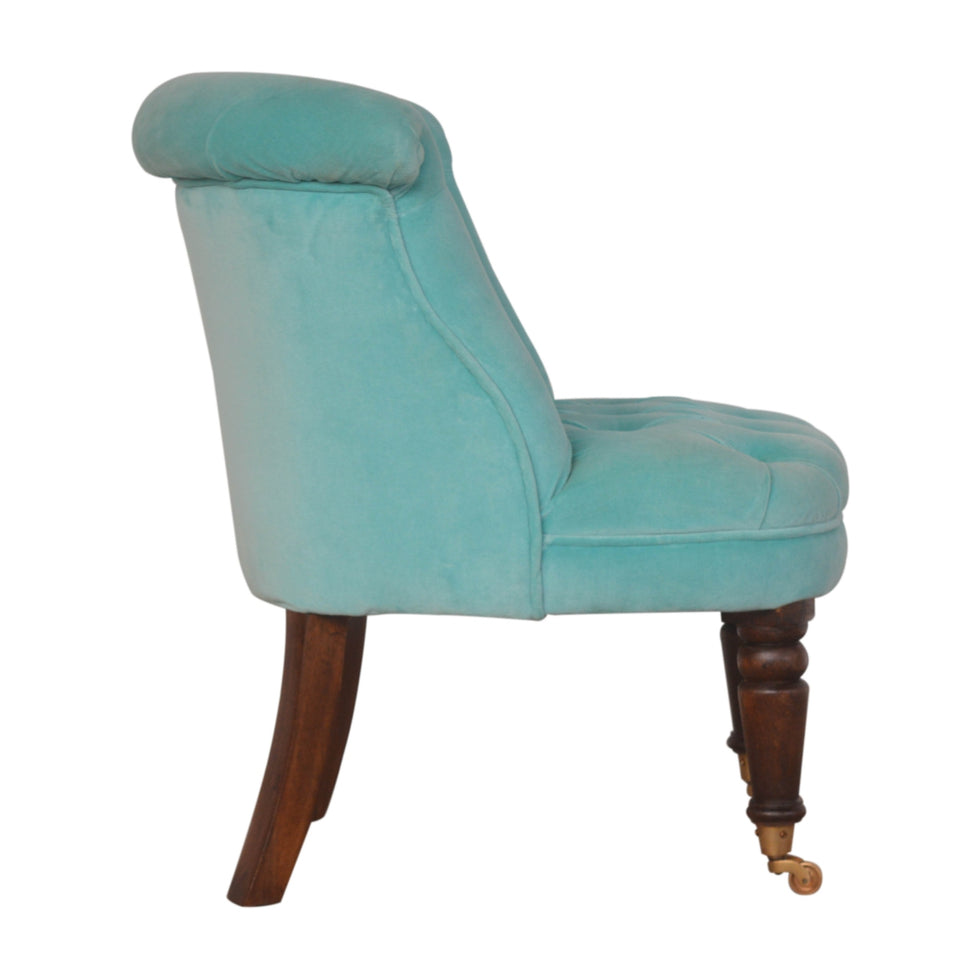 Artisan - Accent Chair in Turquoise, Velvet