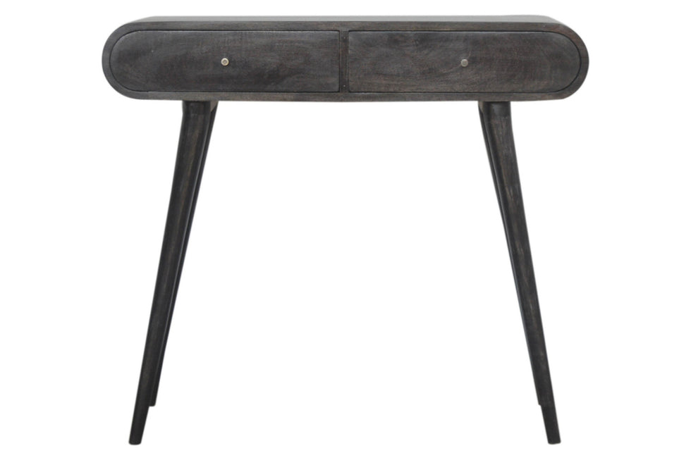 Artisan - Curved Edge Console Table in Ash Black