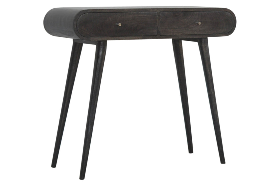 Artisan - Curved Edge Console Table in Ash Black