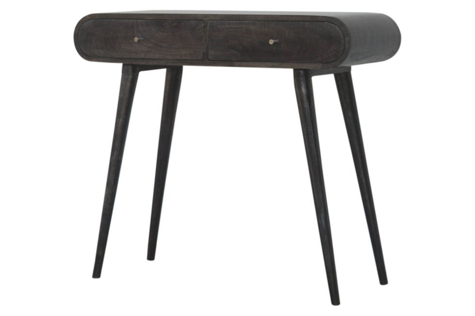 Artisan - Curved Edge Console Table in Ash Black