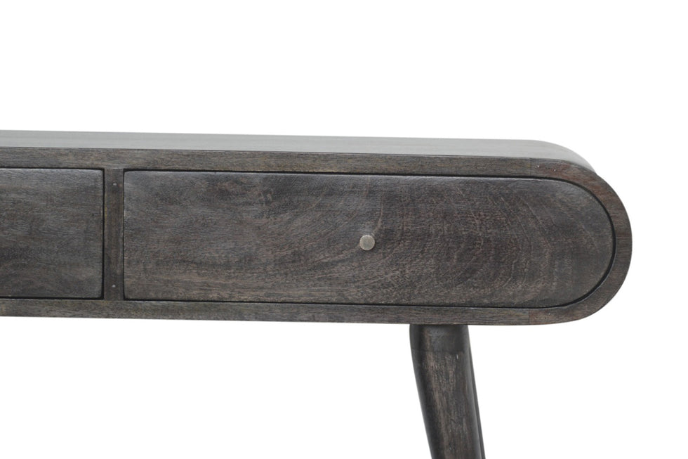 Artisan - Curved Edge Console Table in Ash Black