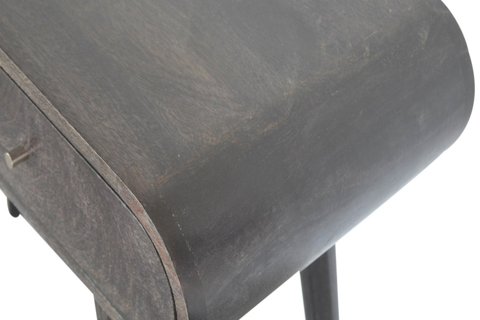 Artisan - Curved Edge Console Table in Ash Black