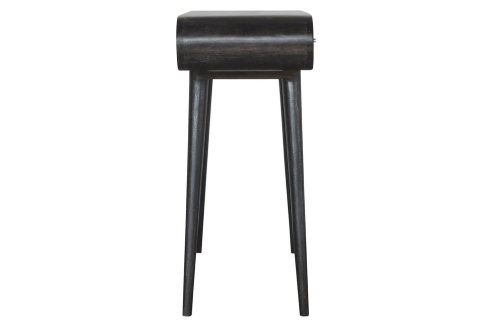 Artisan - Curved Edge Console Table in Ash Black