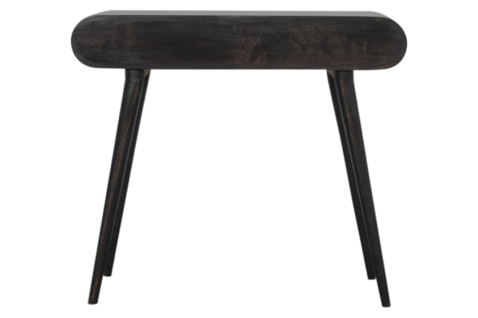 Artisan - Curved Edge Console Table in Ash Black