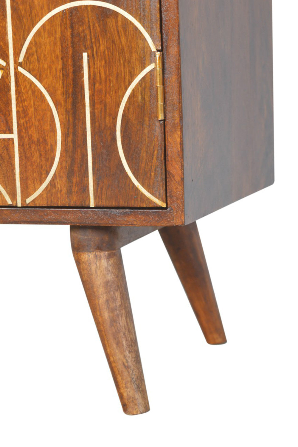 Artisan - Gold Inlay Abstract Cabinet in Chestnut