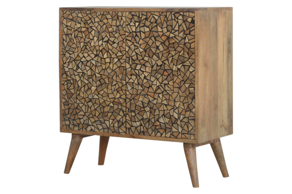 Artisan - Lisbon Black Abstract Cabinet