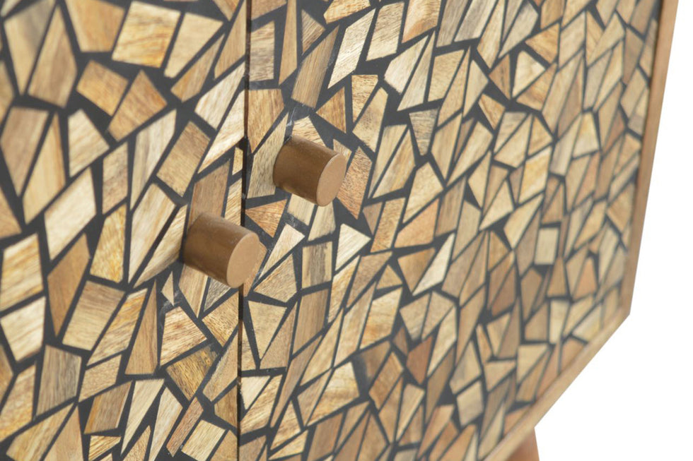 Artisan - Lisbon Black Abstract Cabinet