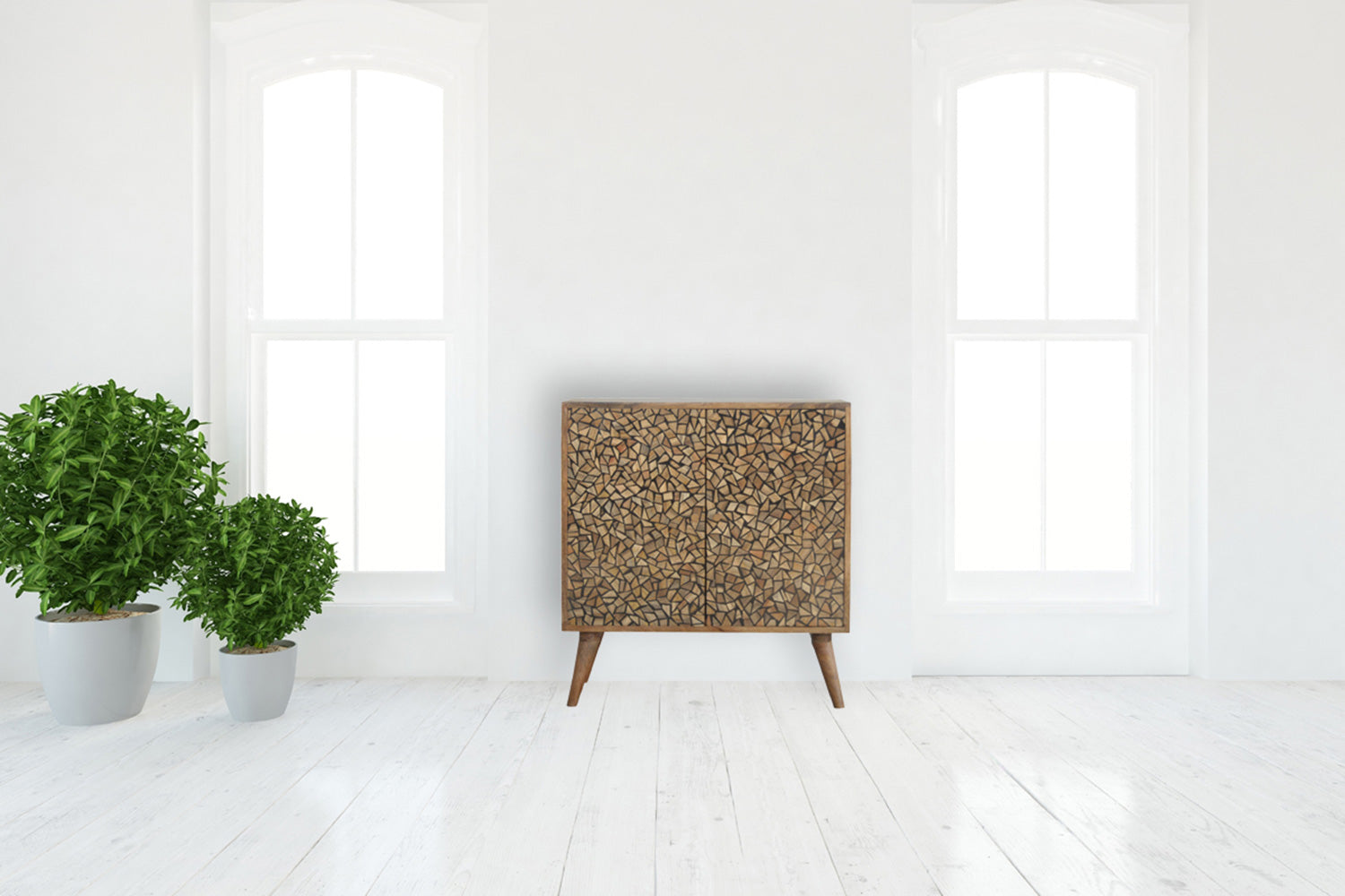 Artisan - Lisbon Black Abstract Cabinet