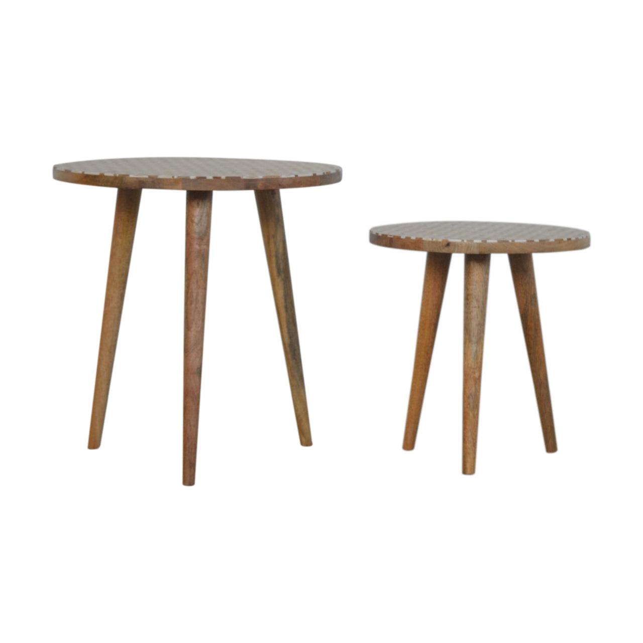 Artisan - Pattern Footstool Set of 2 in White