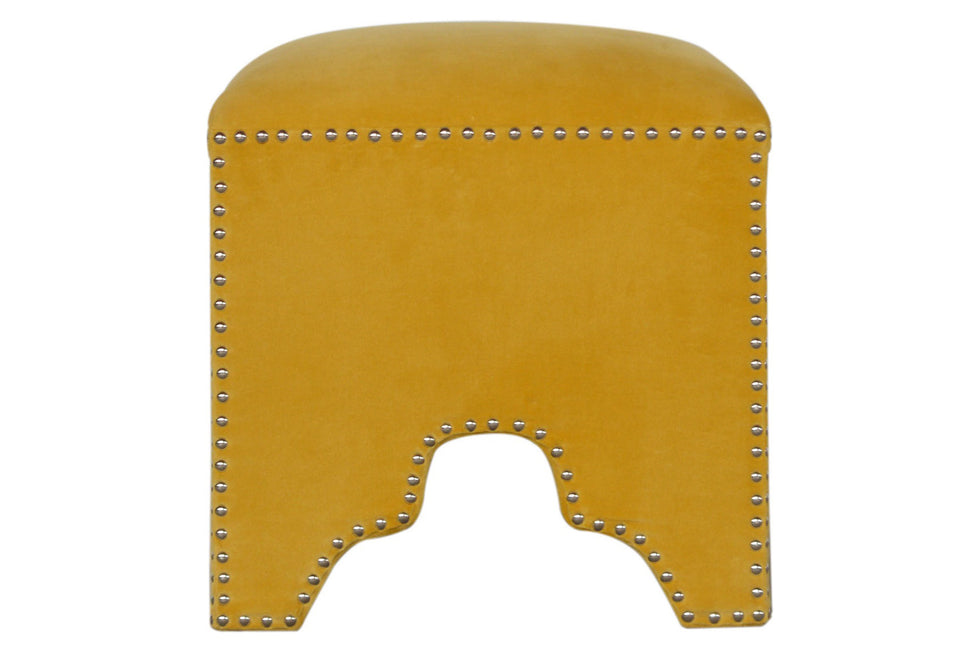 Artisan - Mustard Studded Footstool