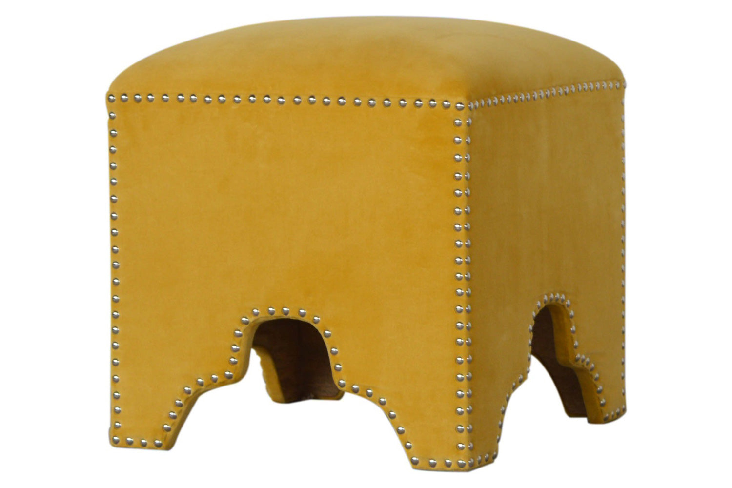 Artisan - Mustard Studded Footstool