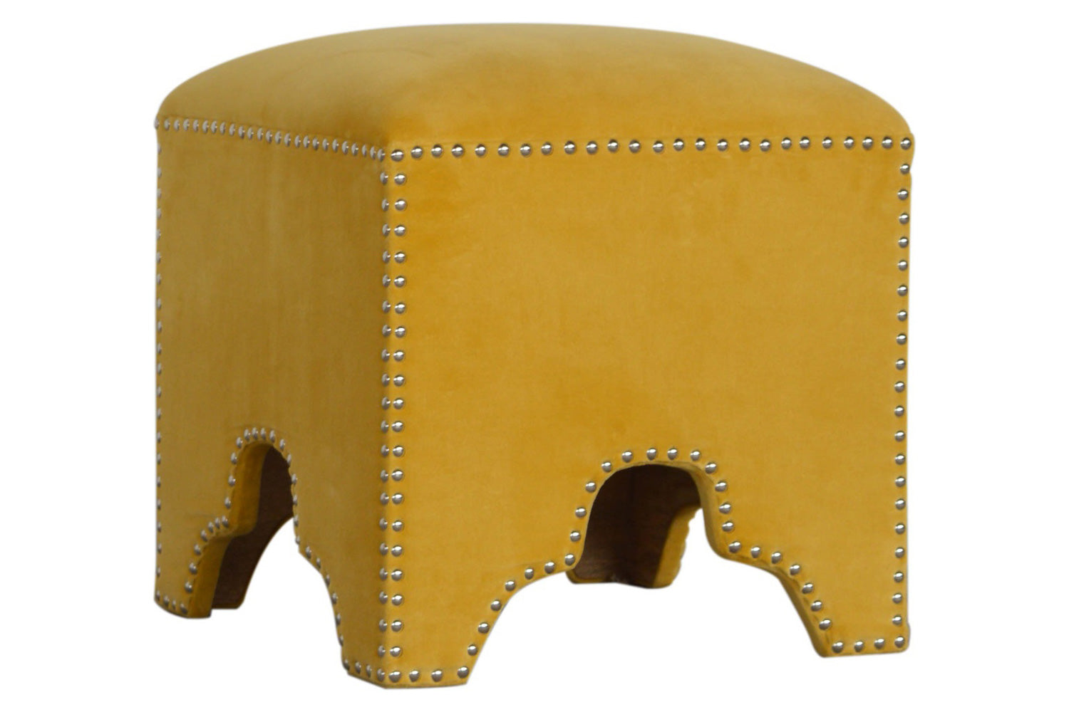 Artisan - Mustard Studded Footstool