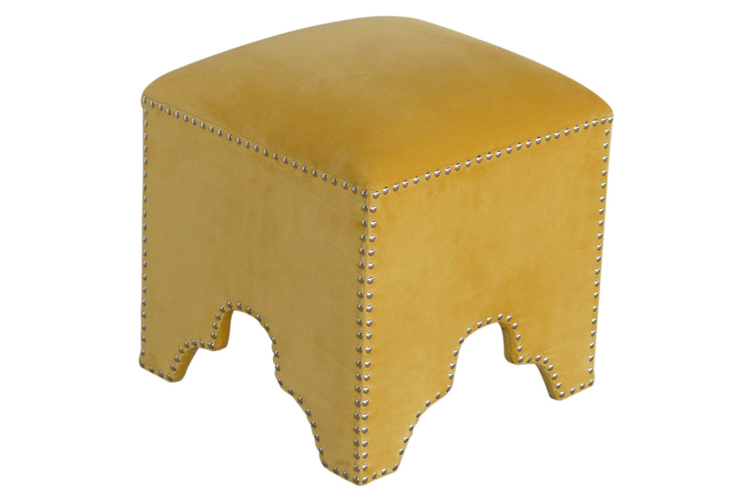 Artisan - Mustard Studded Footstool