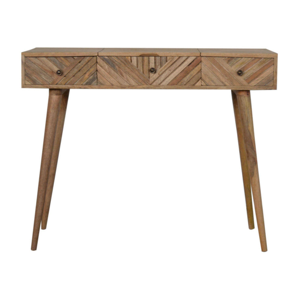 Artisan - Line Carved Foldable Dressing Table