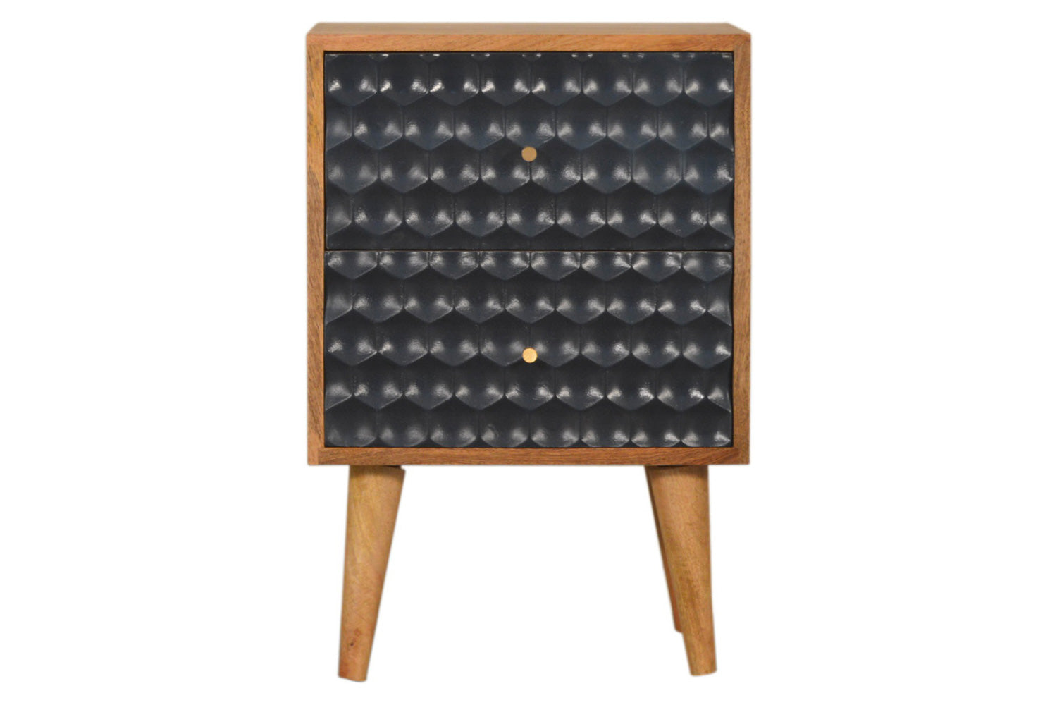Artisan - Navy Blue Honeycomb Bedside