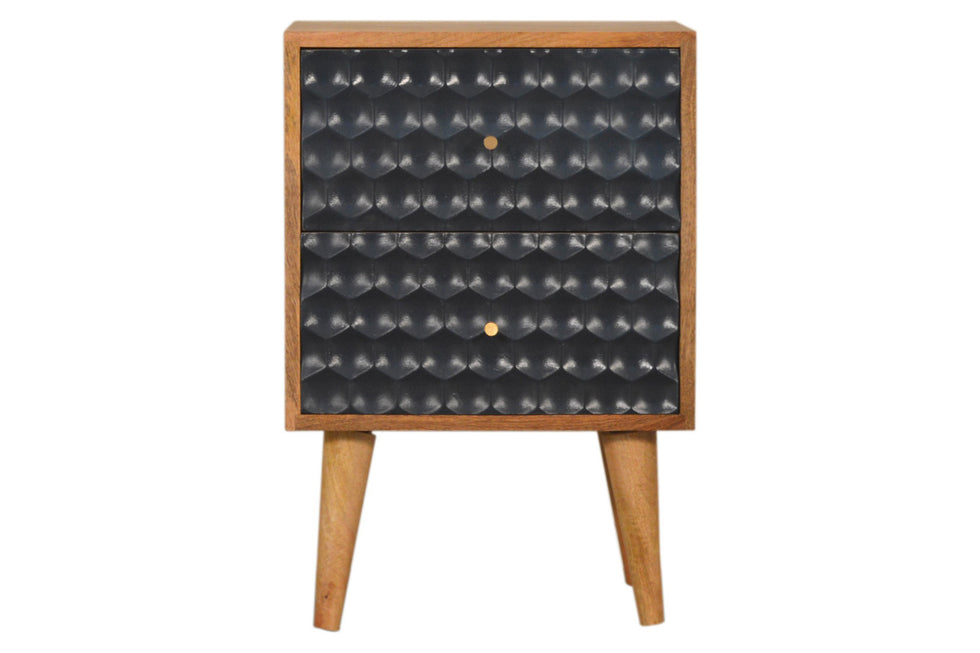 Artisan - Navy Blue Honeycomb Bedside