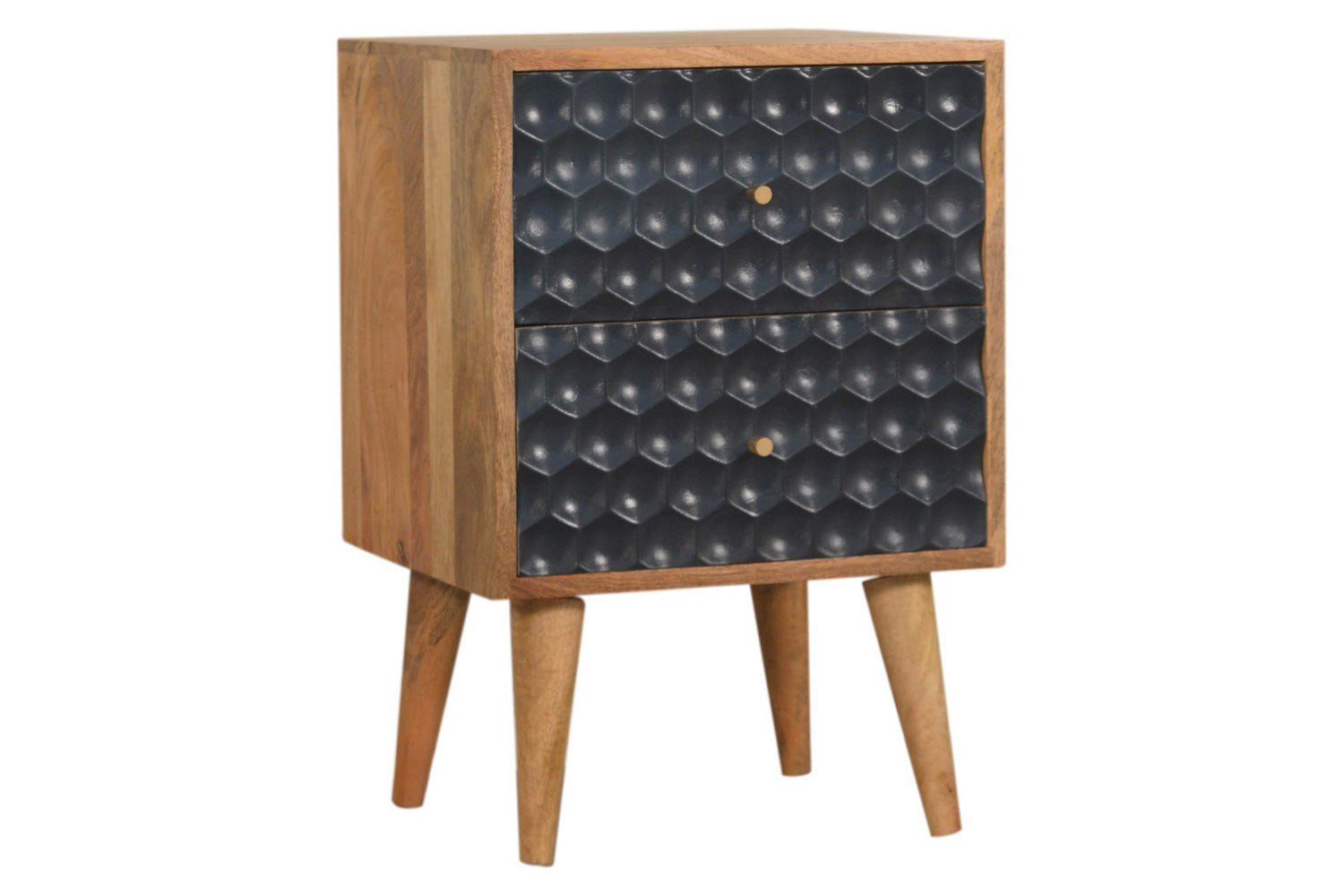 Artisan - Navy Blue Honeycomb Bedside