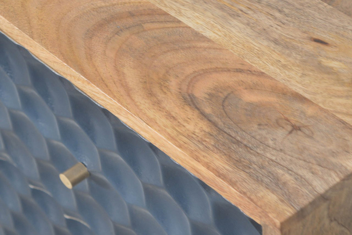 Artisan - Navy Blue Honeycomb Bedside