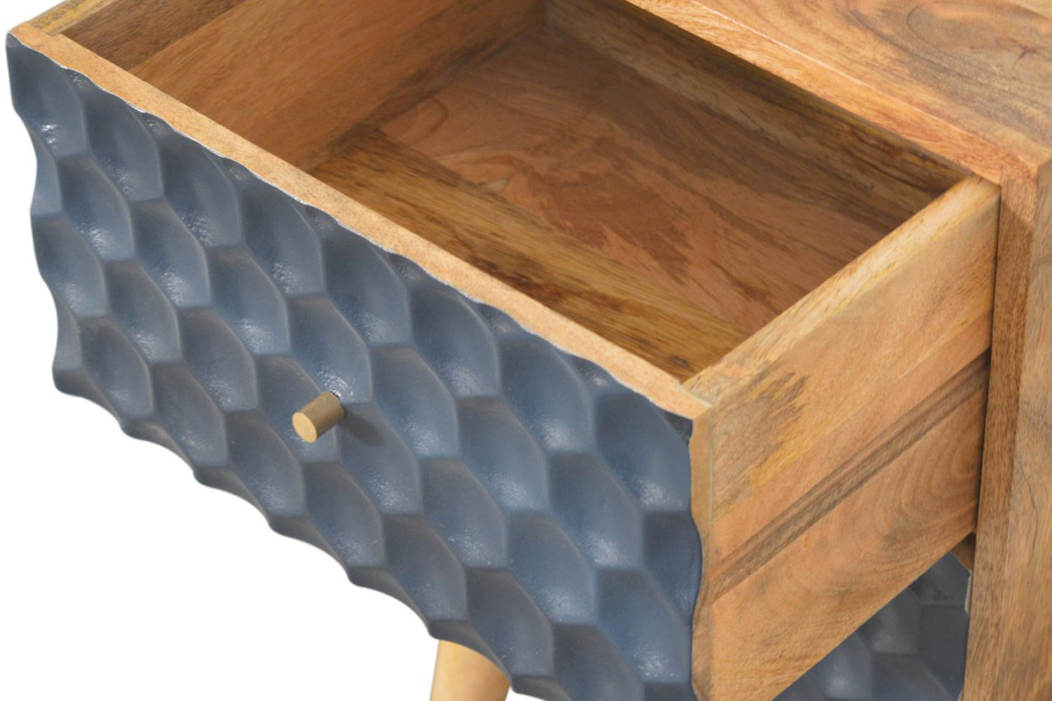 Artisan - Navy Blue Honeycomb Bedside