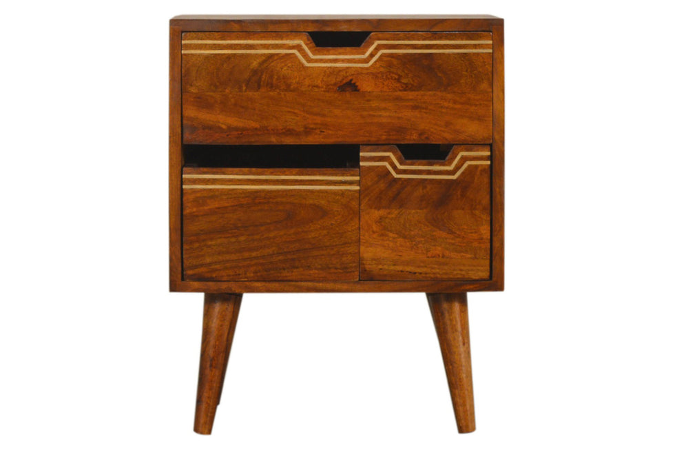 Artisan - Multi Bedside with Removeable Drawers in Chestnut