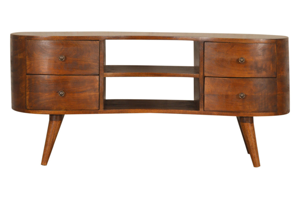 Artisan - Wave Entertainment Unit in Chestnut