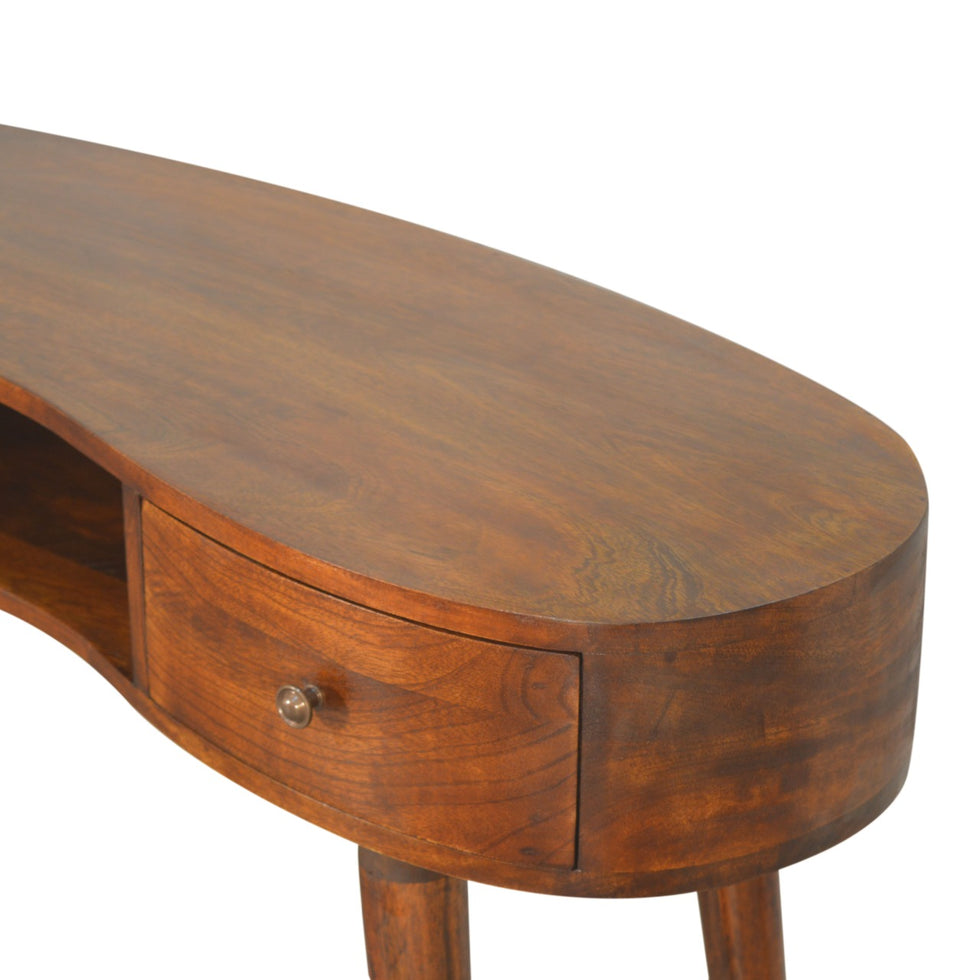 Artisan - Wave Writing Desk in Chestnut