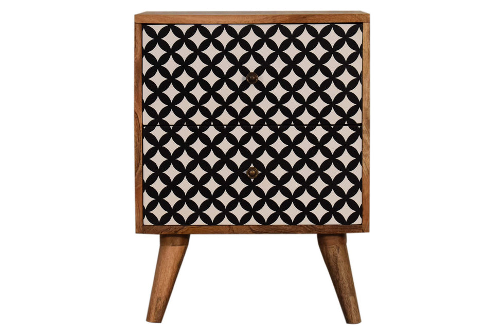 Artisan - Diamond Screen Printed Bedside