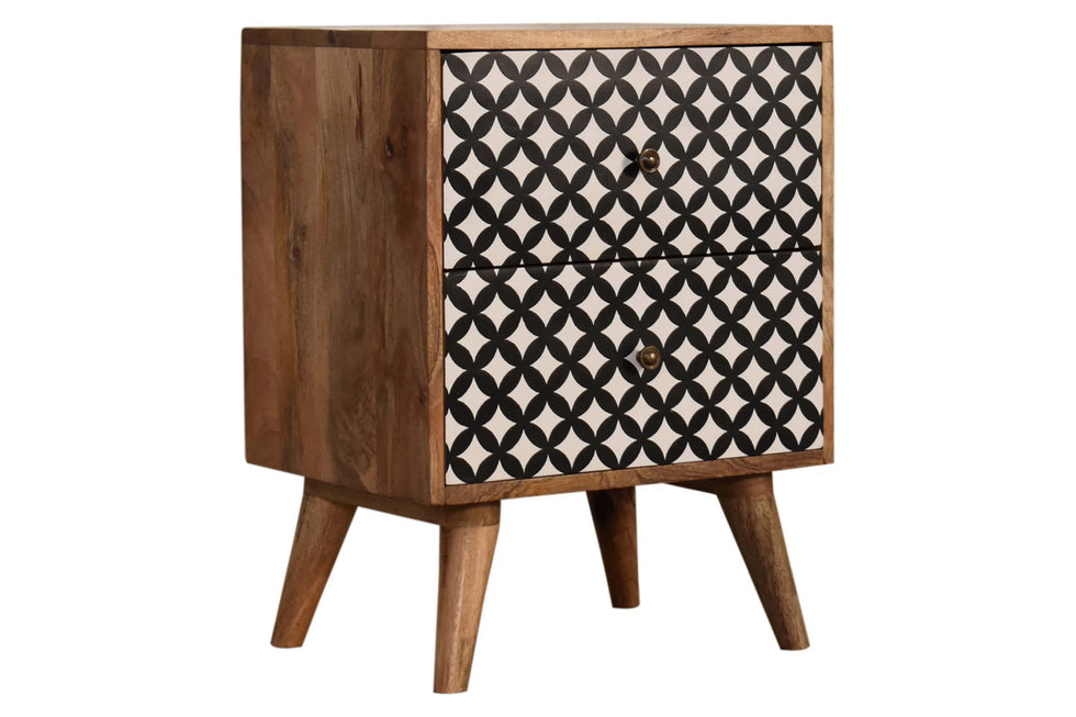 Artisan - Diamond Screen Printed Bedside