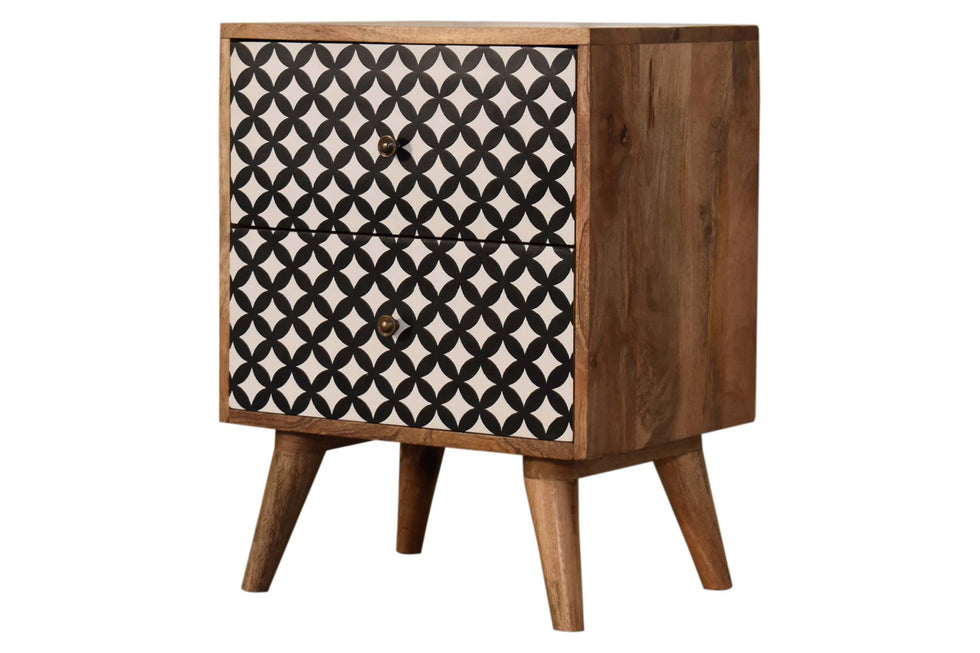 Artisan - Diamond Screen Printed Bedside