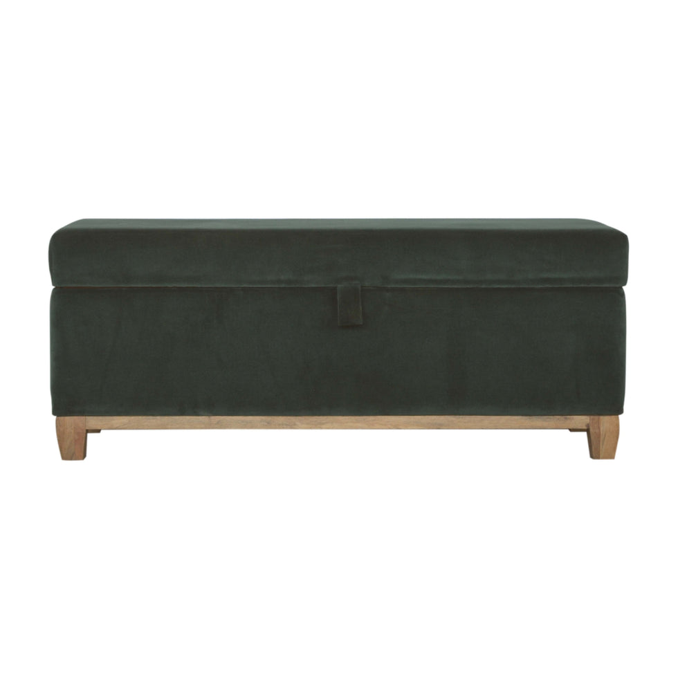 Artisan - Storage Box in Emerald Green, Velvet