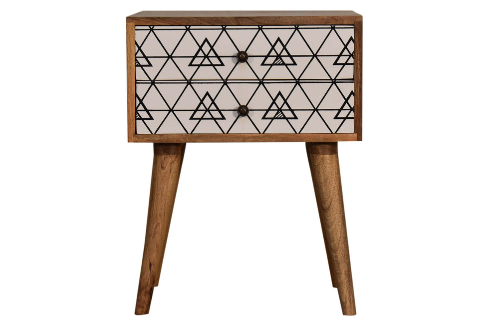 Artisan - Triangle Printed Bedside