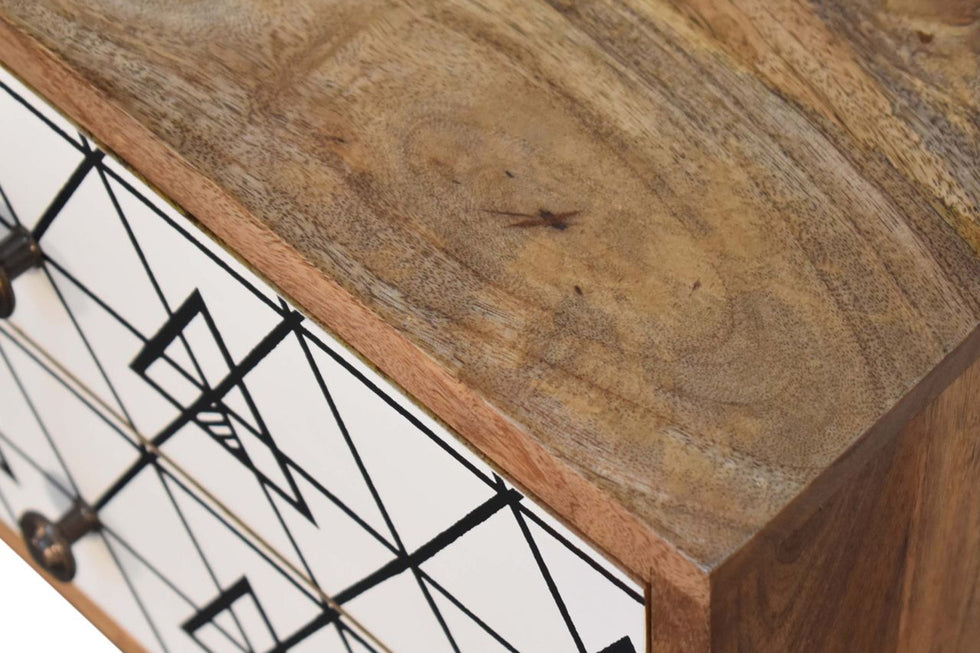 Artisan - Triangle Printed Bedside