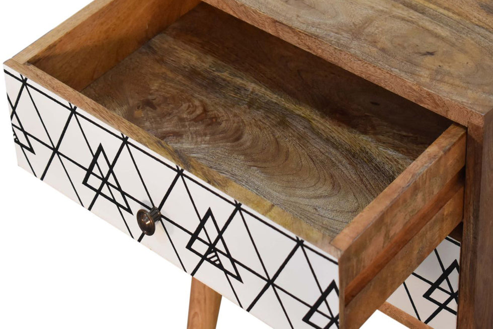 Artisan - Triangle Printed Bedside