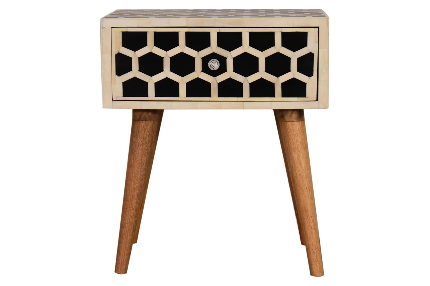 Artisan - Honeycomb Bone Inlay Bedside