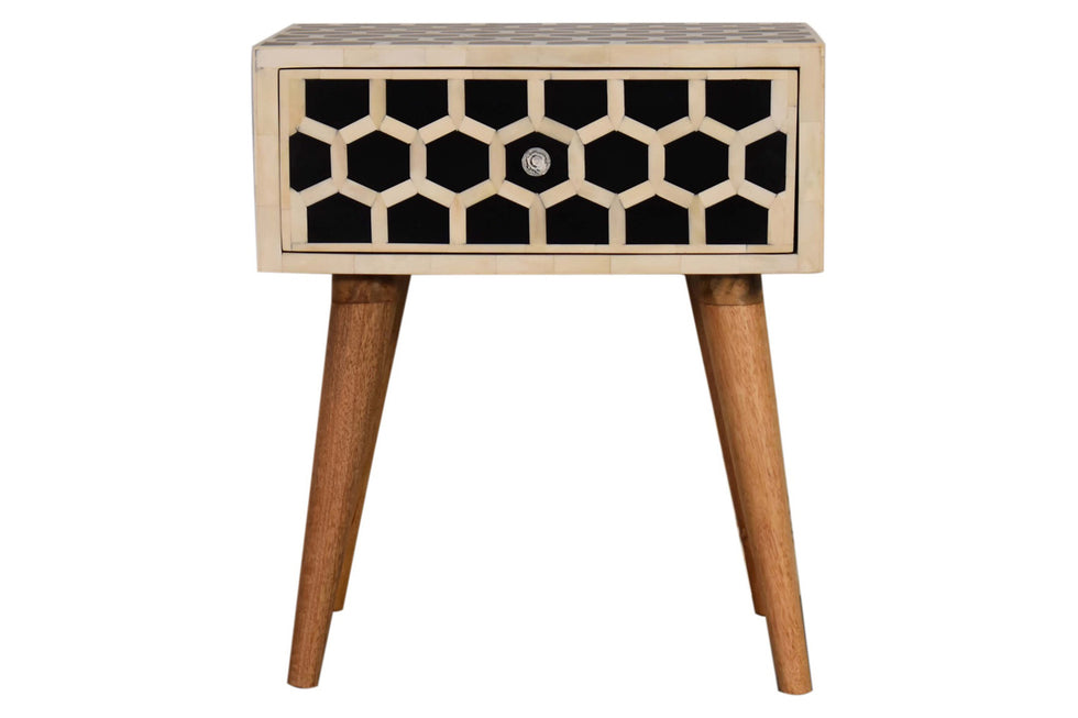 Artisan - Honeycomb Bone Inlay Bedside