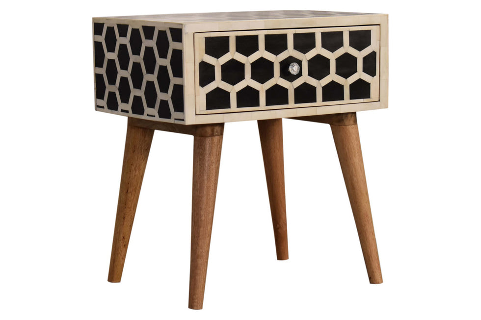 Artisan - Honeycomb Bone Inlay Bedside