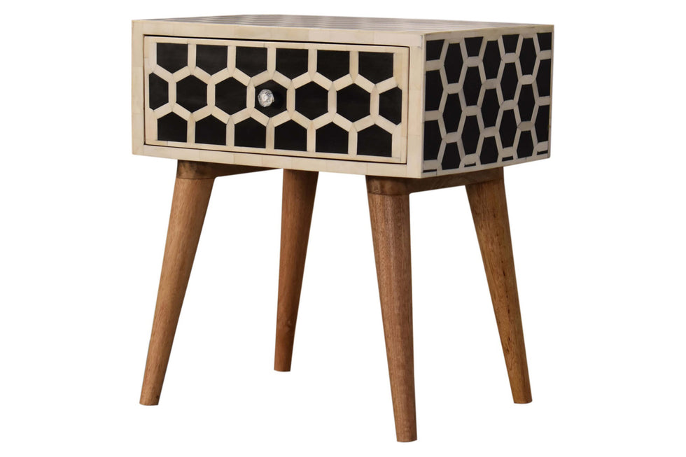 Artisan - Honeycomb Bone Inlay Bedside