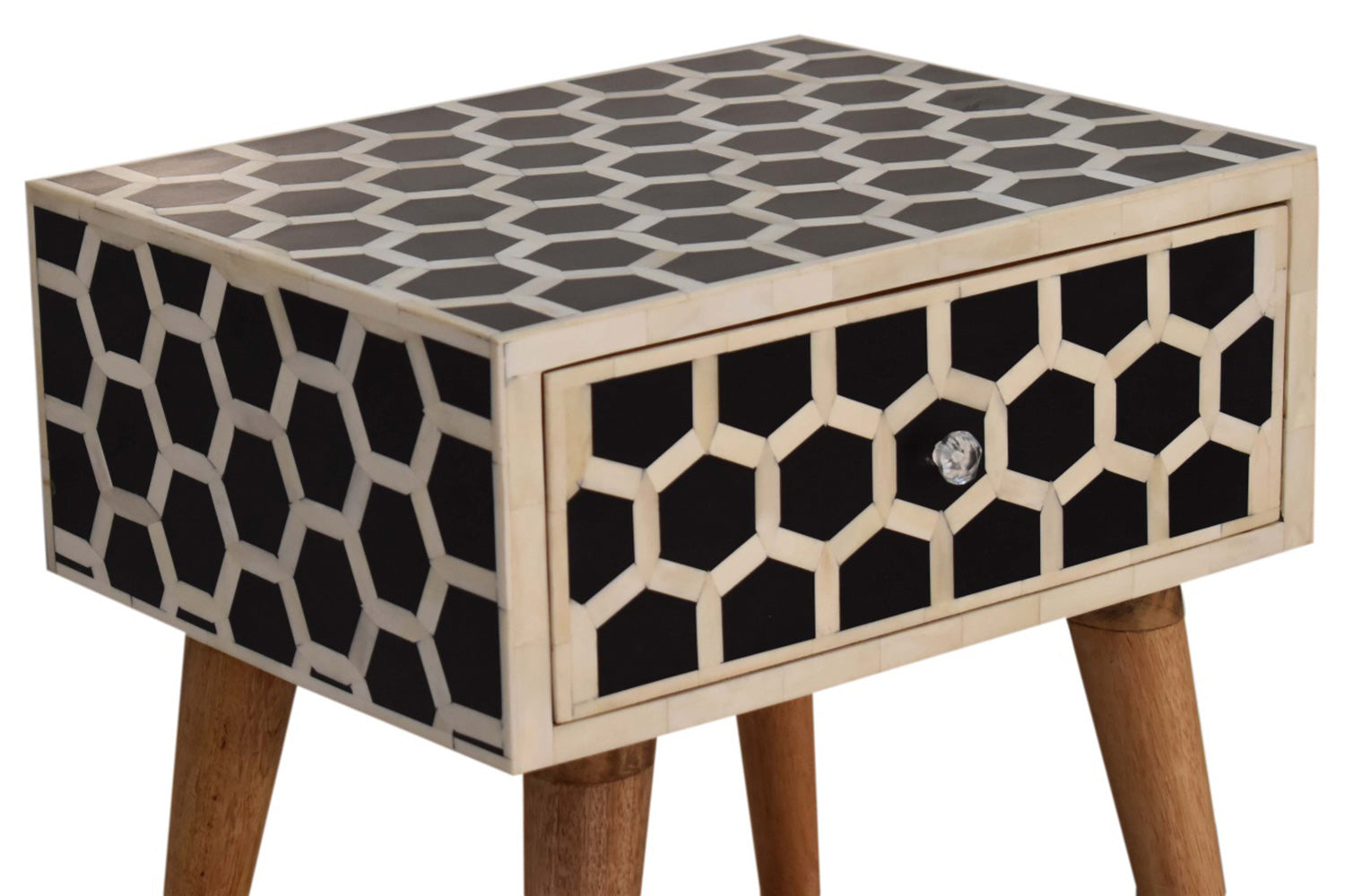 Artisan - Honeycomb Bone Inlay Bedside