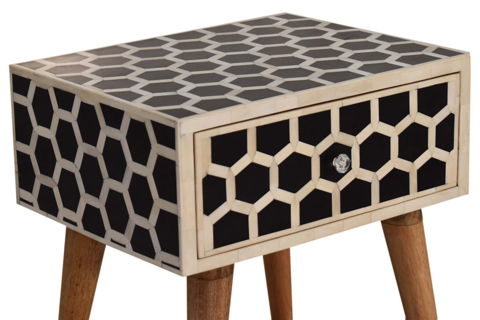 Artisan - Honeycomb Bone Inlay Bedside